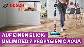 Gleichzeitig Saugen \u0026 Wischen mit dem Unlimited 7 ProHygienic Aqua | Bosch Staubsauger