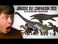 JURASSIC PARK the ULTIMATE SIZE COMPARISON!