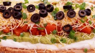 7 Layer Dip:Recipe:Mexican Bean: Easy! Super Bowl: How to Make: Di Kometa-Dishin' With Di Recipe #42