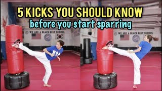 BASIC SPARRING KICKS (beginners) | Samery Moras Taekwondo