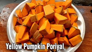 மஞ்சள் பூசணிக்காய் பொரியல் செய்வது எப்படி? | Yellow Pumpkin Curry with English Subtitle | Cookrazy