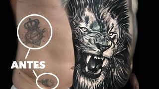 MUDANÇA INCRÍVEL - FIZEMOS UMA NOVA TATTOO PEGANDO TODA A COSTELA