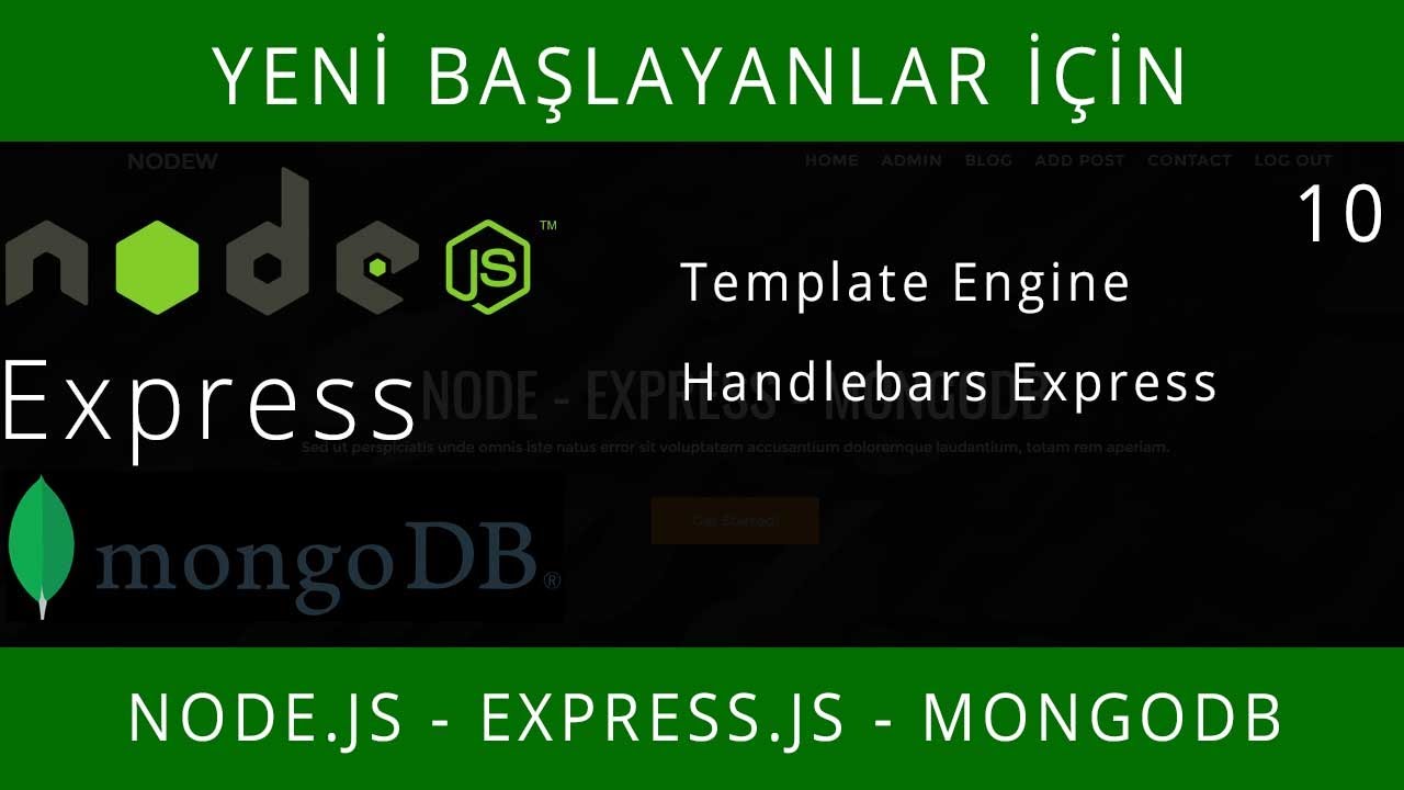 Node Js Express Js Mongodb 10 Template Engine Handlebars Express