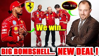 BIG BOMBSHELL! Lewis Hamilton RIPPLE EFFECT as Ferrari add another major sponsor for F1 2025.