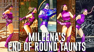 Mortal Kombat 11: All Unlockable Mileena End of Round Taunts