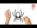 How to draw a spider | Easy drawings