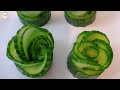 5 Super Salad Decoration ideas  Easy and Beautiful salad decoration  Tomato & cucumber decoration
