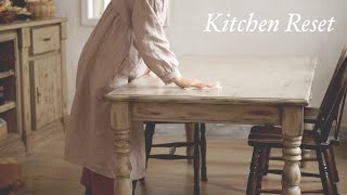 【綺麗なキッチンを保つ】朝のキッチンリセットで暮らしを整えるの巻き／Clean up the kitchen in the morning.