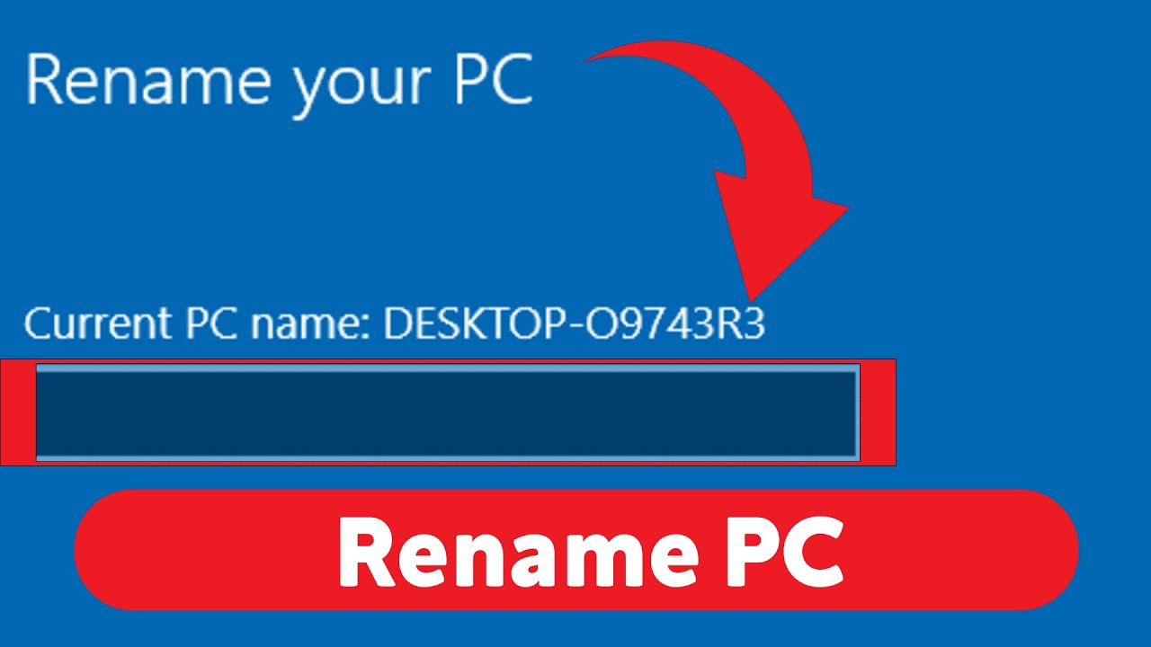 How To Rename Your PC In Windows 10 - YouTube