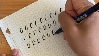5-Minute Calligraphy Practice for Absolute Beginners | The Oval Stroke #calligraphy #asmr