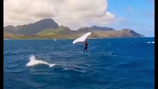 Beautiful Downwind Day with Friends - Wing Foiling Hawaii