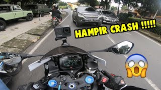 SUNMORI PAKE GSXR 1000R HAMPIR CRASH !!!