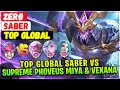 Top Global Saber VS Supreme Phoveus, Miya & Vexana [ Top Global Saber ] Zerø - Mobile Legends Build