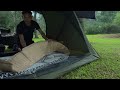 solo camping heavy rain and thunderstorms relaxing camping in the rain asmr