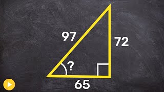 Find the measure of an angle using three side lengths of a triangles - math help