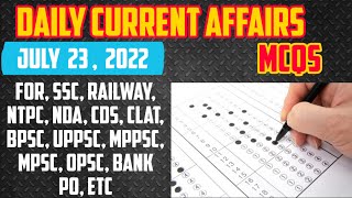 23 July 2022 Current Affairs in English & Hindi by GK Today |  Current Affairs Daily MCQs -2022