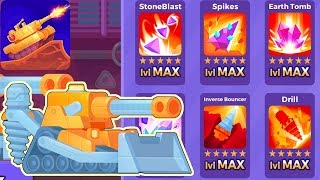 Tank Stars - Gameplay Walkthrough part 99 - Tank Mountain All Weapon Max lvl(iOS,Android)
