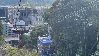 松山城ロープウェイ　長者ヶ平行とすれ違い