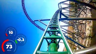 Kondaa! Awesome New Roller Coaster at Walibi Belgium!  Front Seat POV!