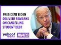 President Biden delivers remarks on cancelling student debt