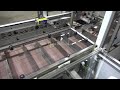 adco automatic continuous motion horizontal hot melt glue cartoner demonstration