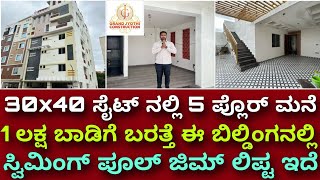 Ultra Luxury Building with 1 lakh rent | Construction in Kannada | Grand jhyoti construction.