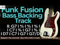 Funk Fusion Bass Backing Track Funk Blues Jam in G