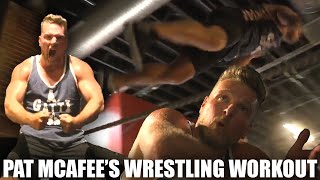 Pat McAfee's Wrestling Workout Before His Match With Adam Cole