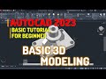 AutoCAD 2023 Basic 3d Modeling Tutorial For Beginner