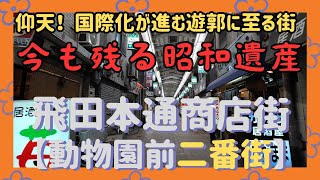 仰天！～国際化が進む遊郭に通る街  昭和遺産【飛田本通商店街（動物園前二番街）】