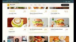 Built a Modern Cafe Website with Next.js 15, Tailwind & Three.js 🐝
