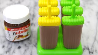 3 INGREDIENT HOMEMADE NUTELLA POPSICLES