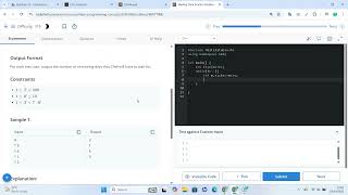 Waiting Time | CodeChef Problem Solution | C++ Beginner Friendly | #mahfujur_rh
