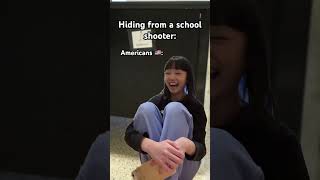 American Vs. Europeans: School Shooting #shorts #comedy #funny #lol #subscribe #trending #viral #fyp