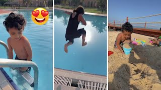 مهارات فيصل ولانا في السباحة 🏊‍♀️🏊‍♀️ سنابات انت تستطيع