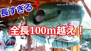 [老神温泉]　全長100m越えの大蛇がいた！長すぎる！