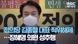 정의당 김종철 대표 직위해제…장혜영 의원 성추행 (2021.01.26/뉴스투데이/MBC)