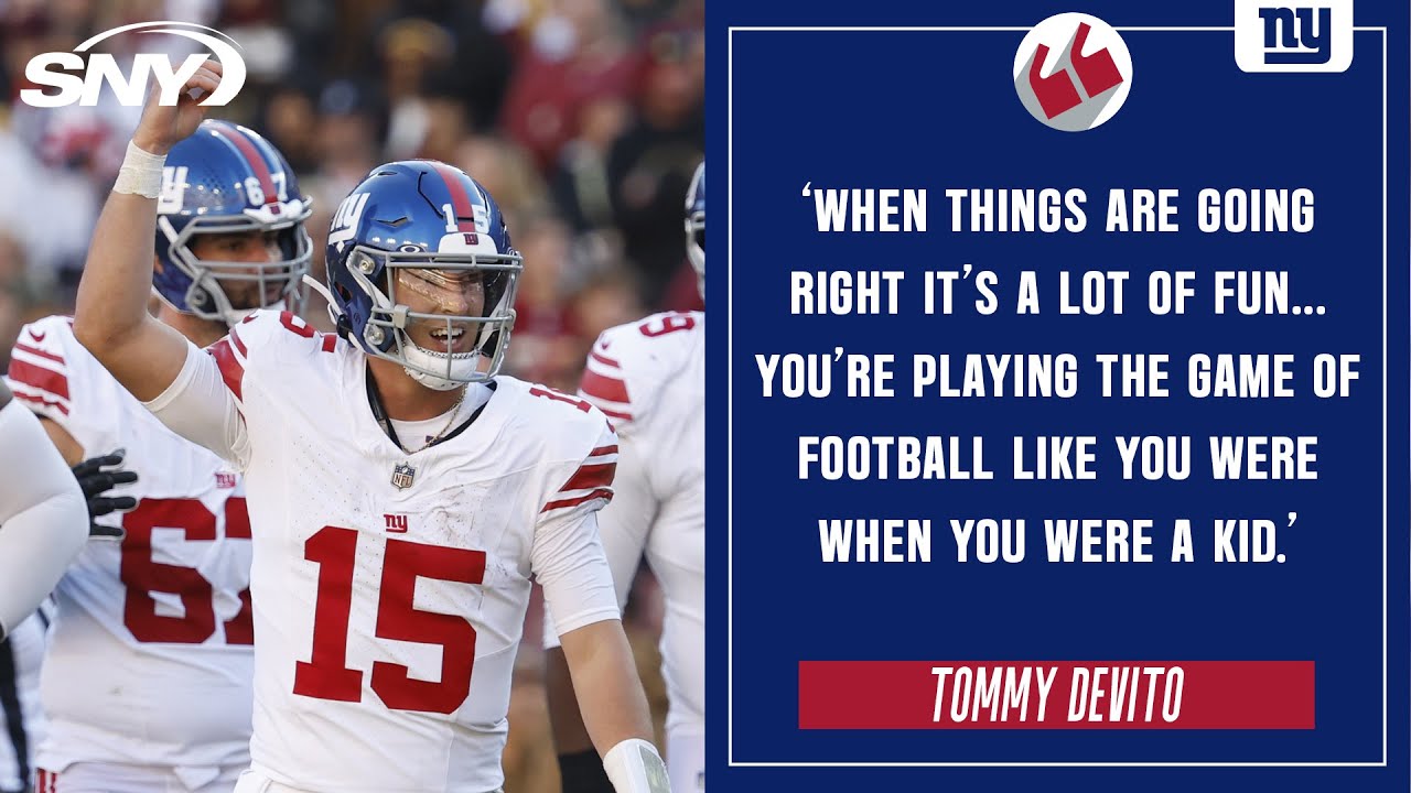 Tommy DeVito Reacts To His First Victory As A Starter In Giants' 31-19 ...