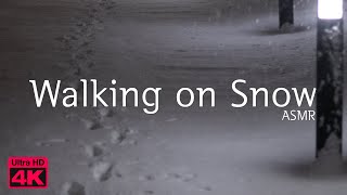 [4K ASMR 눈 밟는 소리] Walking on Snow 눈길 걷는 소리, 눈길 산책 City ambience