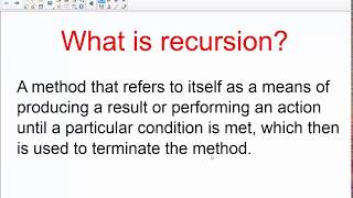 AP Computer Science A - Chapter 4 Recursion