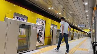 東京メトロ銀座線1000系到着→発車シーン@田原町駅