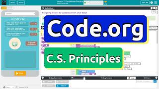 Code.org Lesson 7.2A Conditionals Practice | Answer Tutorial | Unit 4 CS Principles