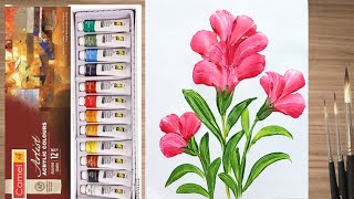 | Acrylic Painting Tutorial | Acrylic Painting For Beginners | Flower Painting | #acrylicpainting