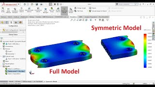 How to carry symmetric model simulation in solidworks?