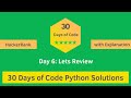 HackerRank Day 6: Let's Review problem solution in Python with Explanation | 30 Days Of Code