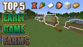 Minecraft 5 EASY Early Game Farms Every World Should Have!