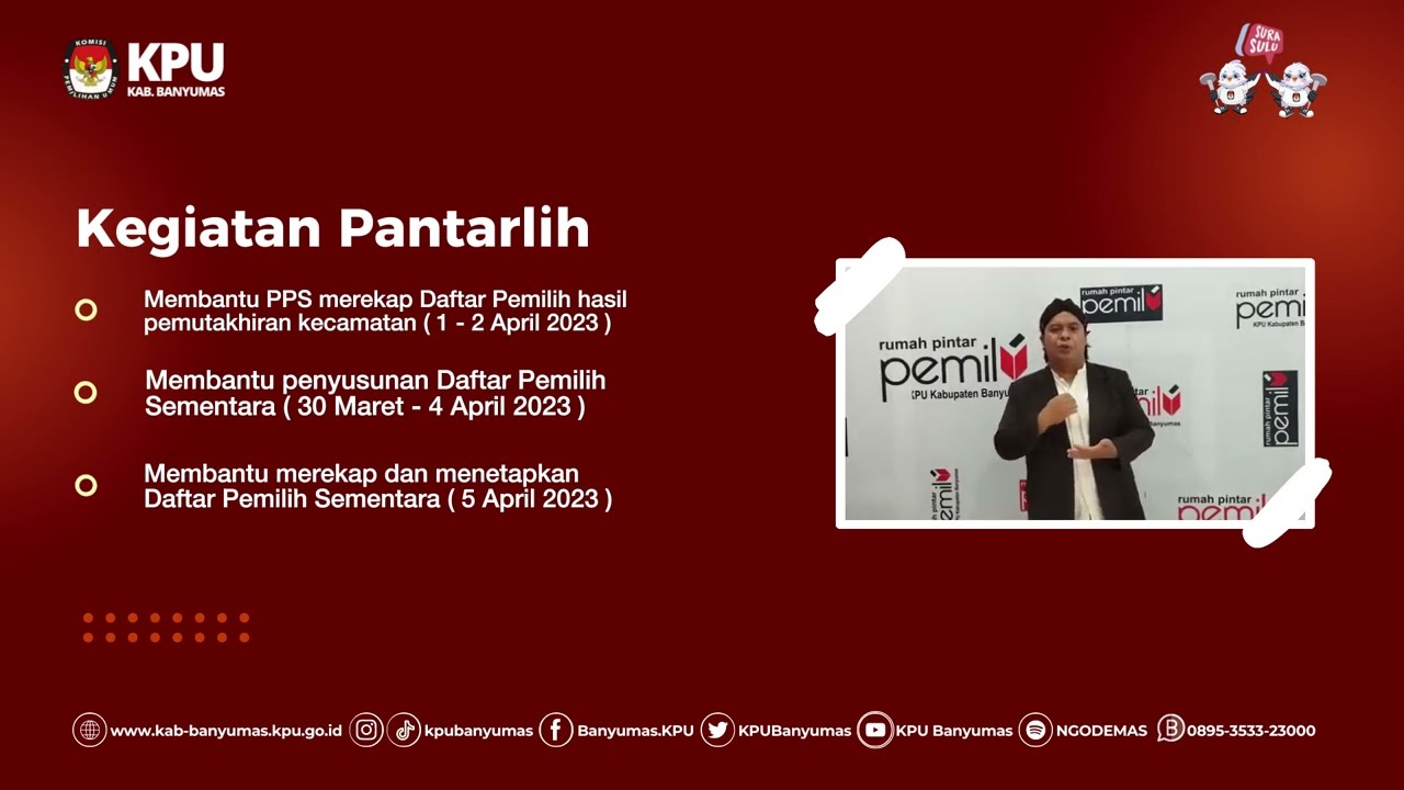 Sambutan Pelantikan Pantarlih Oleh Ketua KPU Kabupaten Banyumas - YouTube