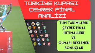 Ziraat Türkiye Kupası Tüm Takımlar Çeyrek Final Analizi