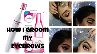 Veet Sensitive Precision Beauty Styler Trimmer Review / How I Shape Groom My Eyebrows For Begginers