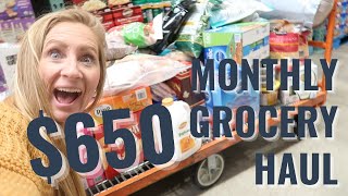 $650 Grocery Shopping on a Budget MONTHLY HAUL